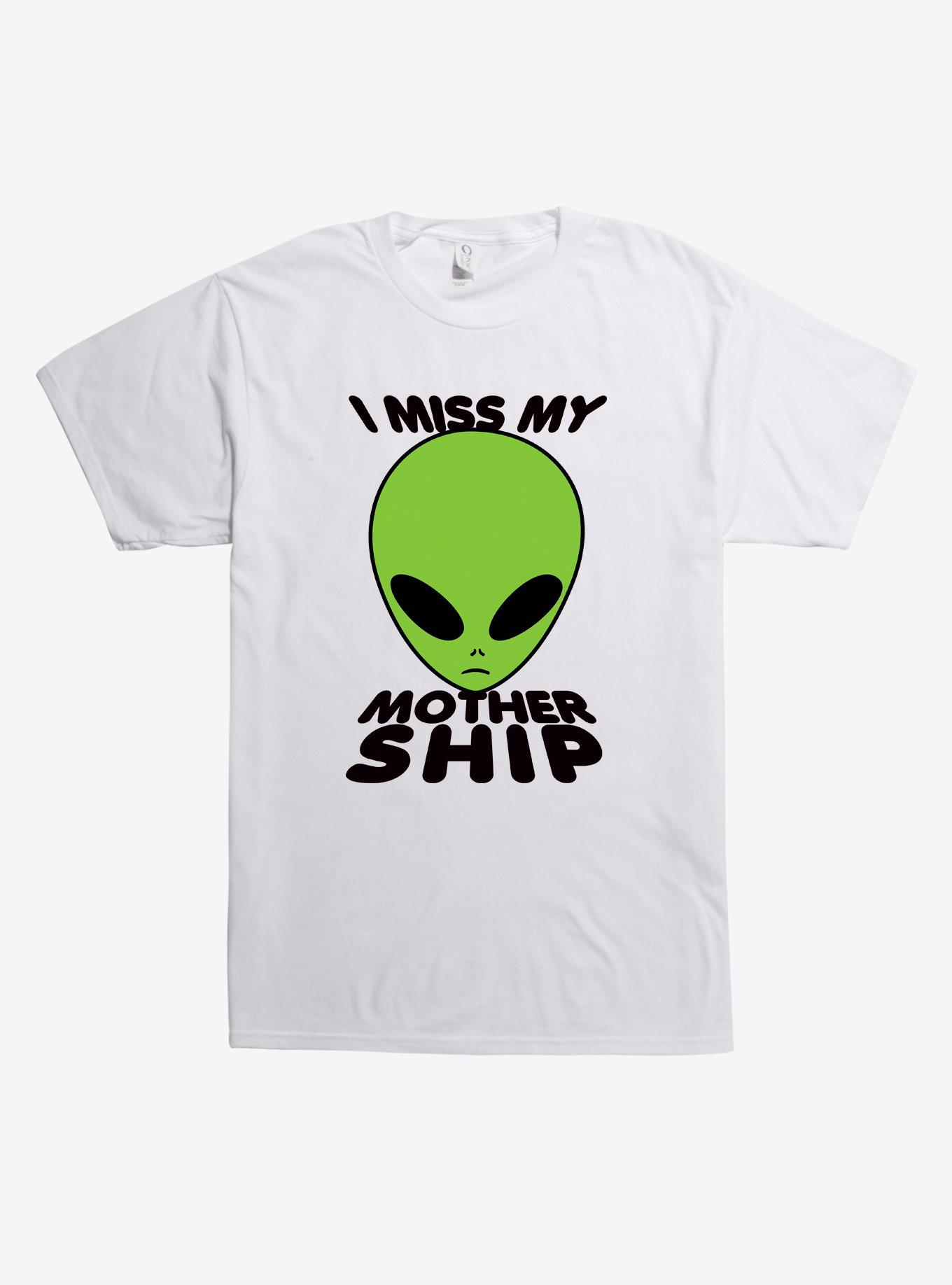 I Miss My Mother Ship T-Shirt, WHITE, hi-res