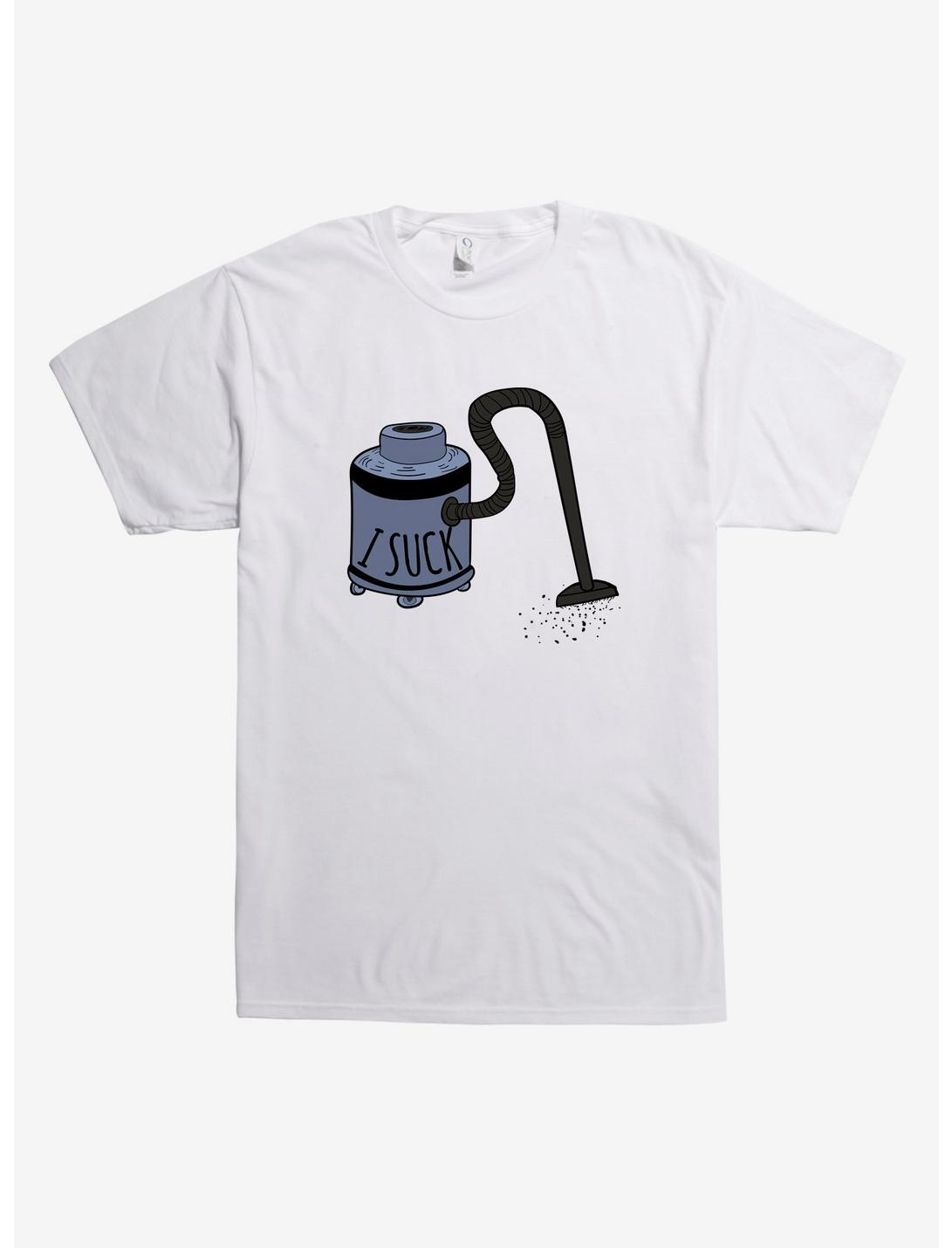 I Suck Vacuum T-Shirt, WHITE, hi-res