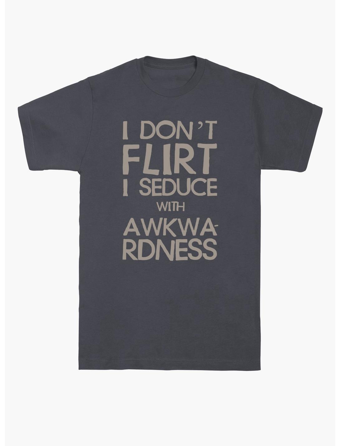 I Seduce With Awkwardness T-Shirt, CHARCOAL, hi-res