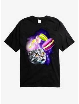 Cat & Macarons Galaxy T-Shirt, , hi-res