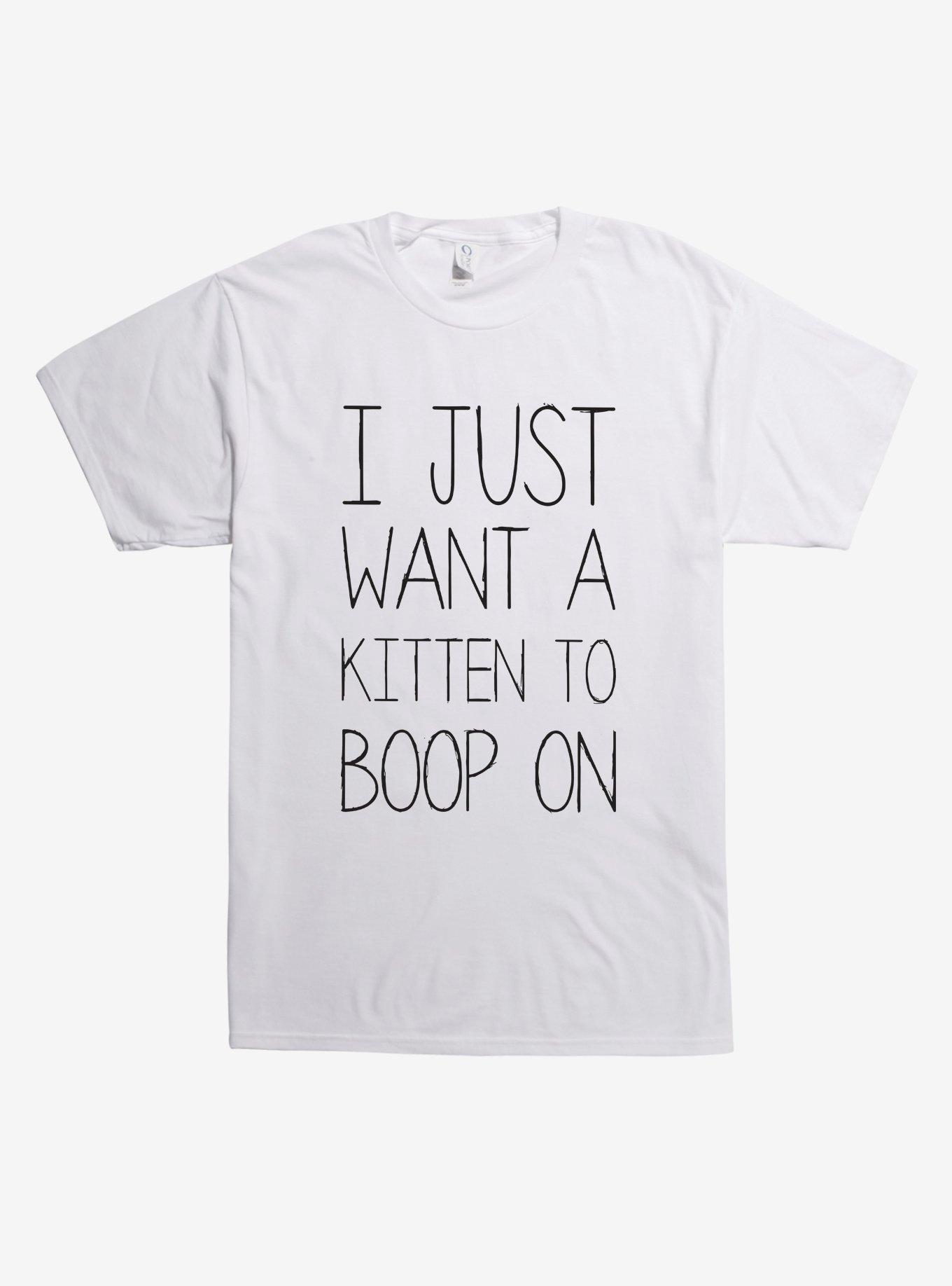 I Just Want A Kitten T-Shirt, WHITE, hi-res