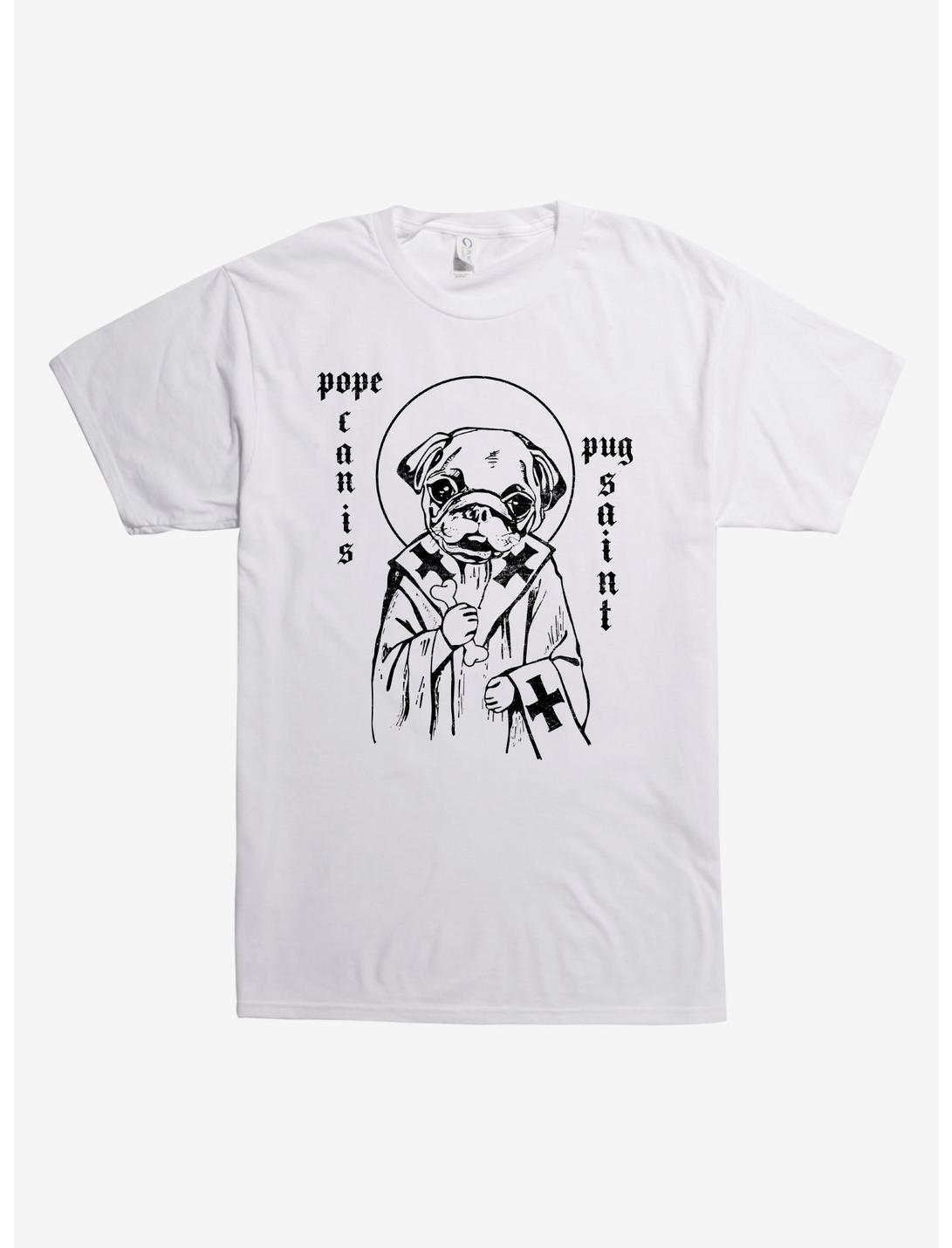Pug Pope T-Shirt, WHITE, hi-res