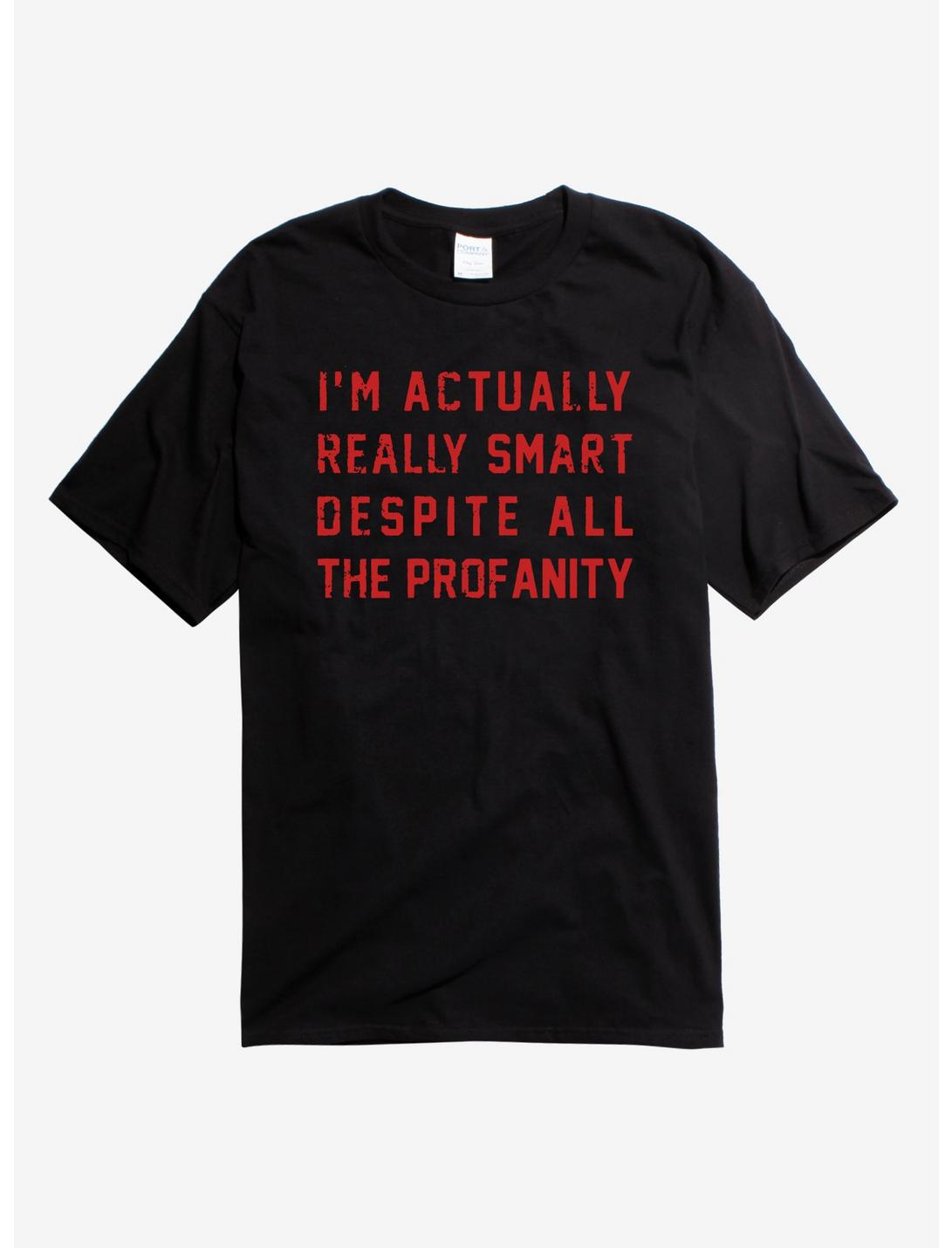 I'm Actually Really Smart T-Shirt, BLACK, hi-res