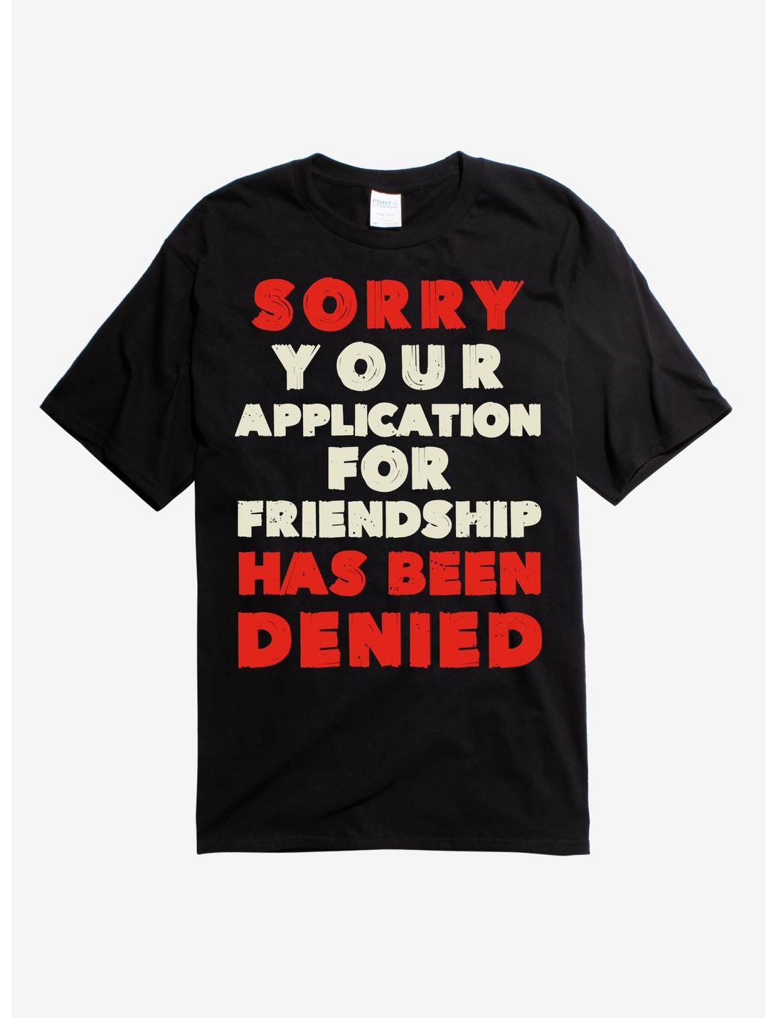 Friendship Denied T-Shirt, BLACK, hi-res