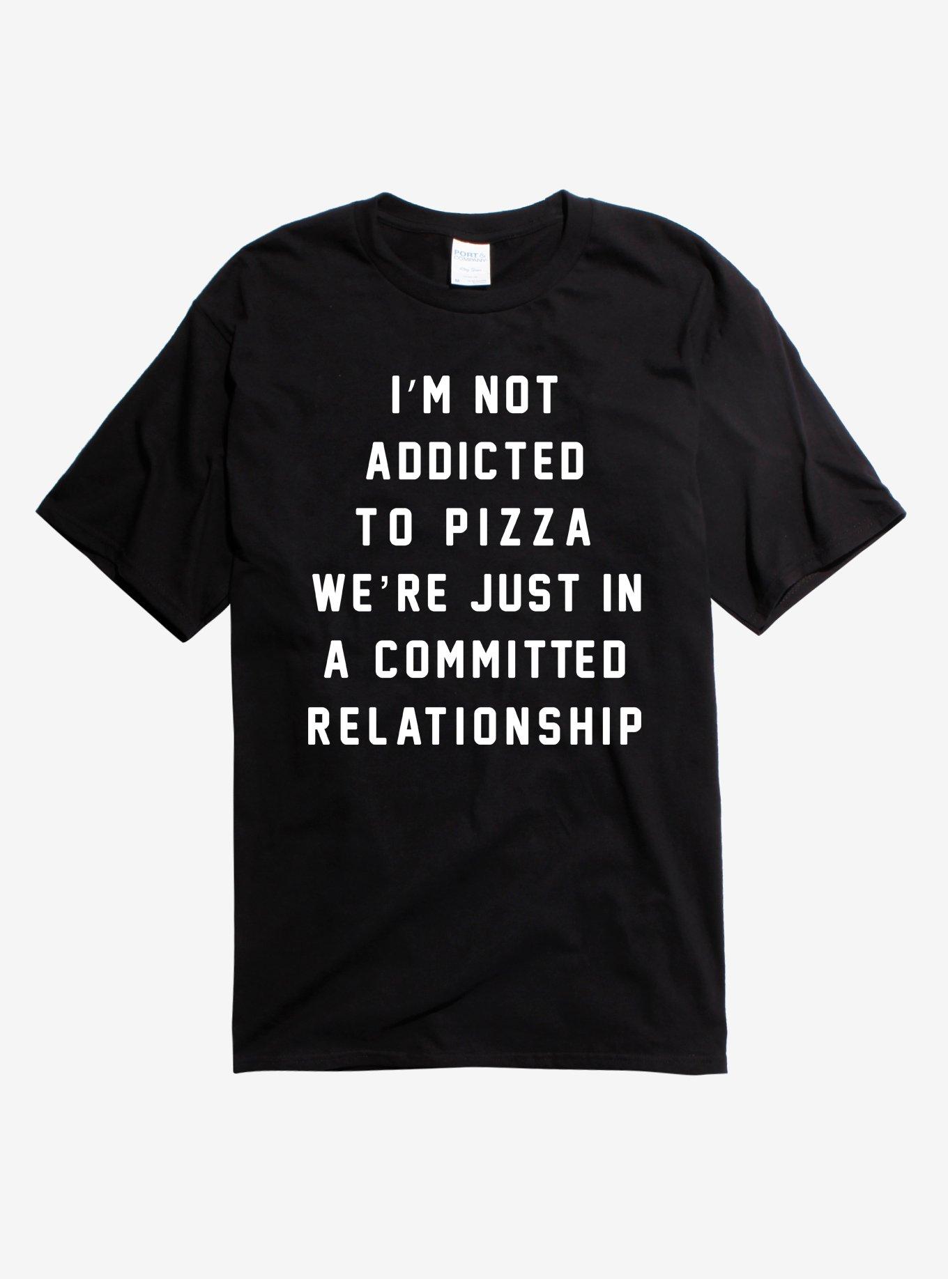 I'm Not Addicted To Pizza T-Shirt, BLACK, hi-res