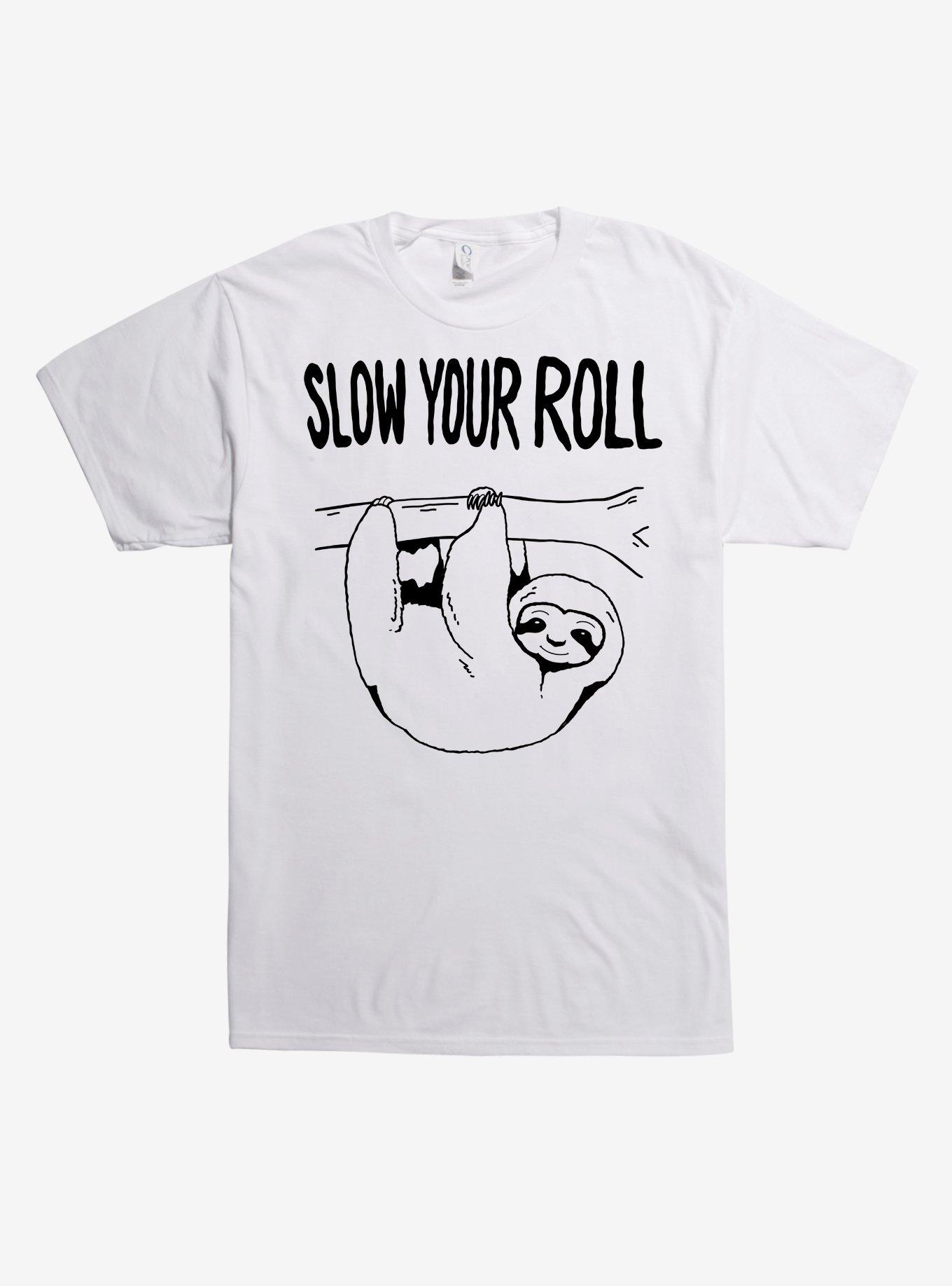 Slow Your Roll Sloth TShirt WHITE Hot Topic