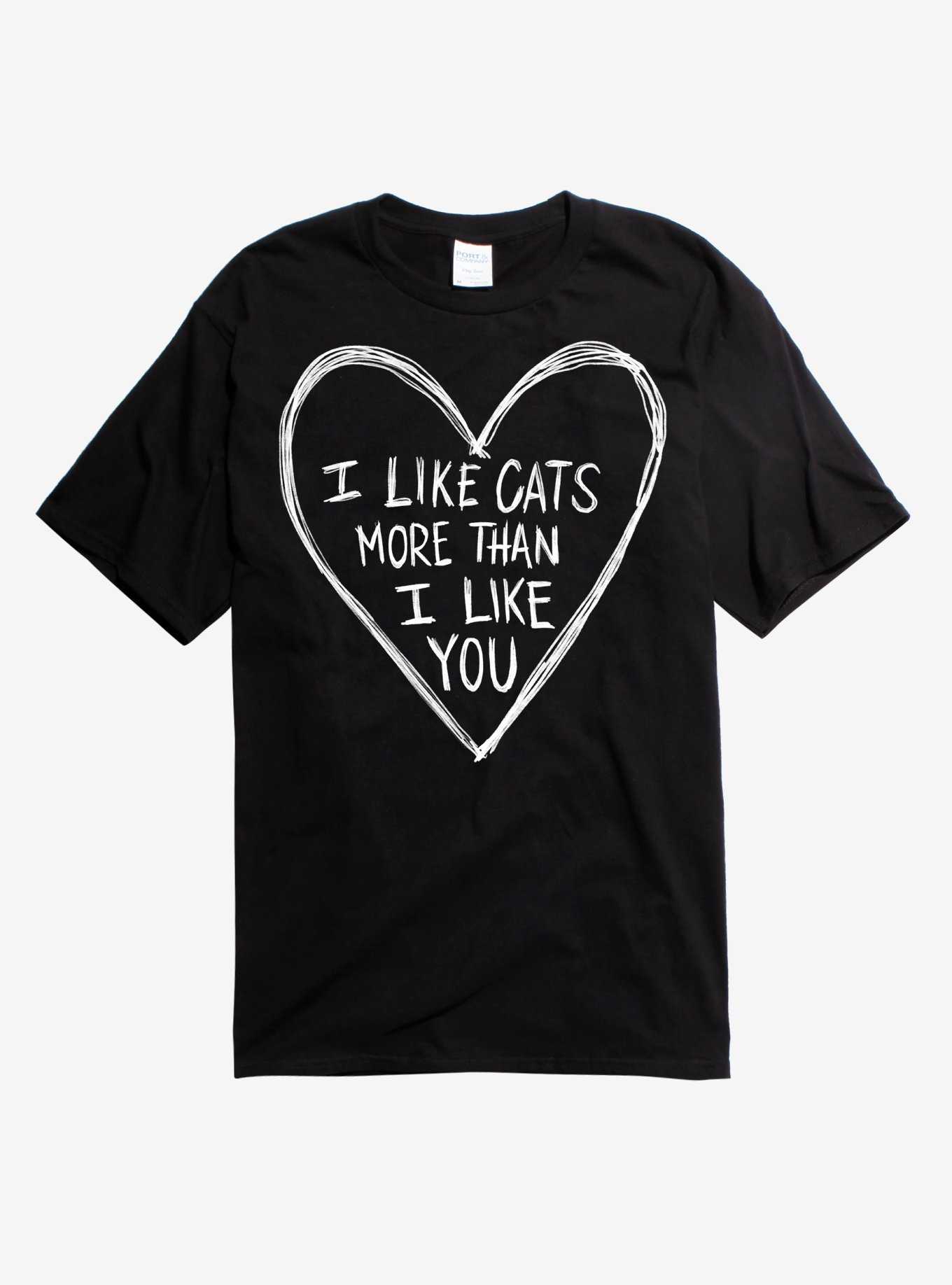 I Like Cats Heart T-Shirt, , hi-res