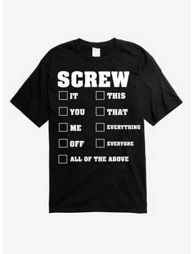 Screw Checklist T-Shirt, , hi-res
