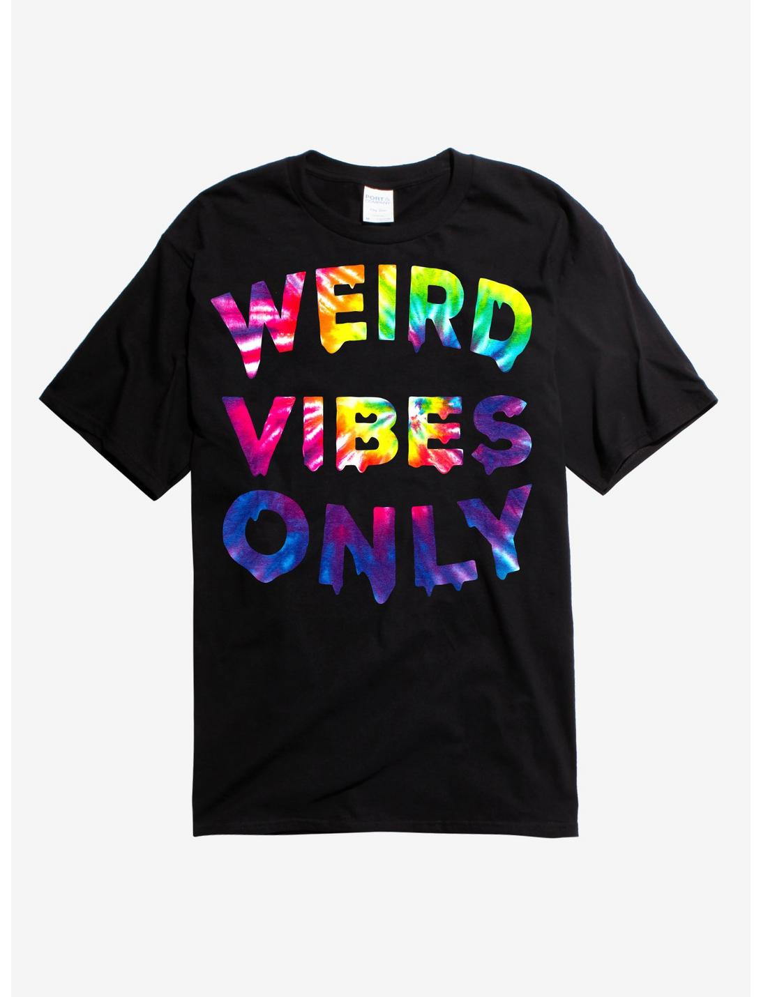 Weird Vibes Only Tie-Dye T-Shirt, BLACK, hi-res