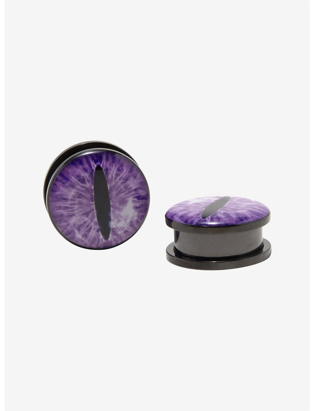 Steel Purple Dragon Eyes Spool Plug 2 Pack, PURPLE, hi-res