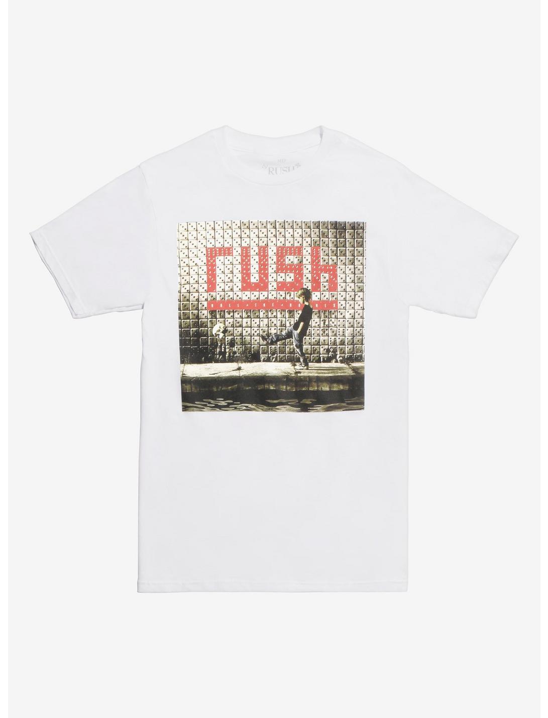 Rush Domino Roll The Bones Concert T-Shirt, WHITE, hi-res