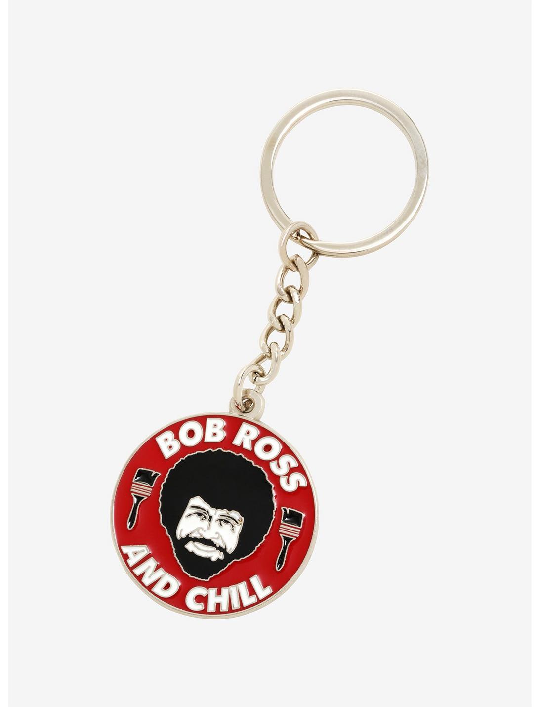 Bob Ross Enamel Key Chain, , hi-res