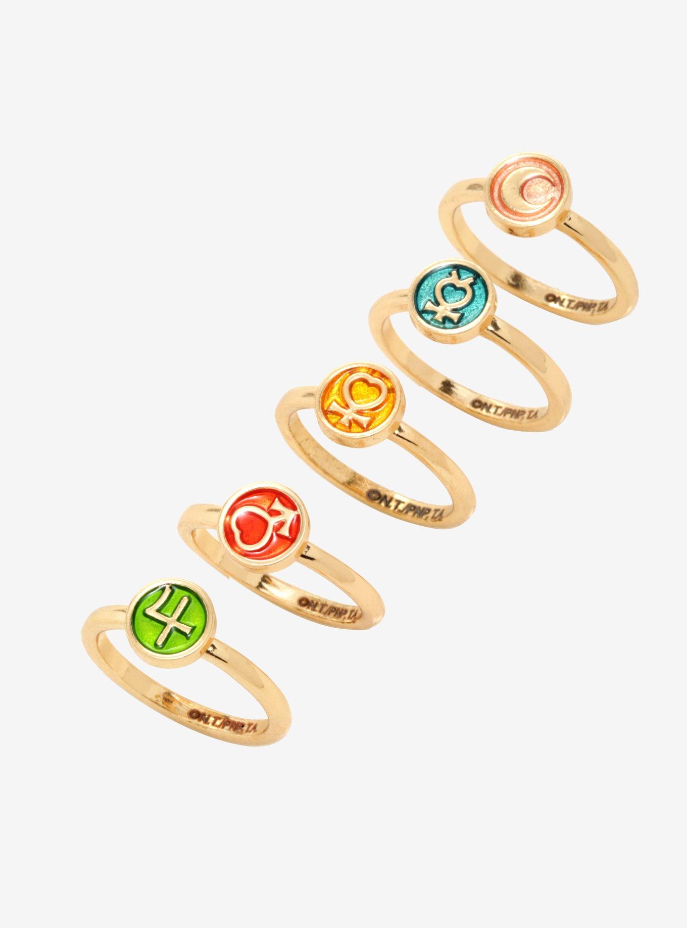 Sailor Moon Inner Guardians Emblems Ring Set, , hi-res