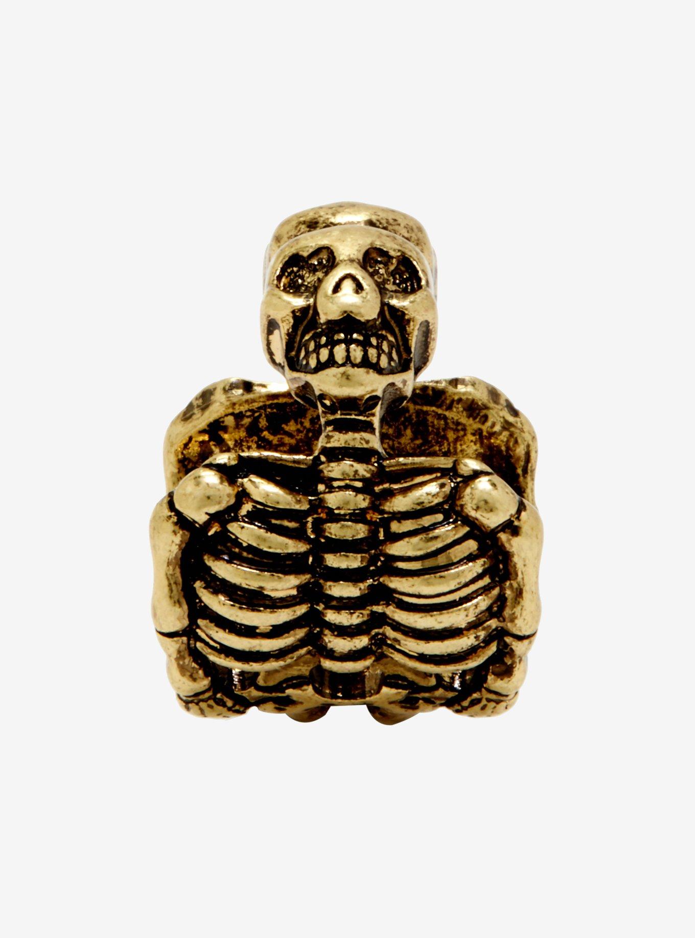 Skeleton Skull Wrap Ring | Hot Topic