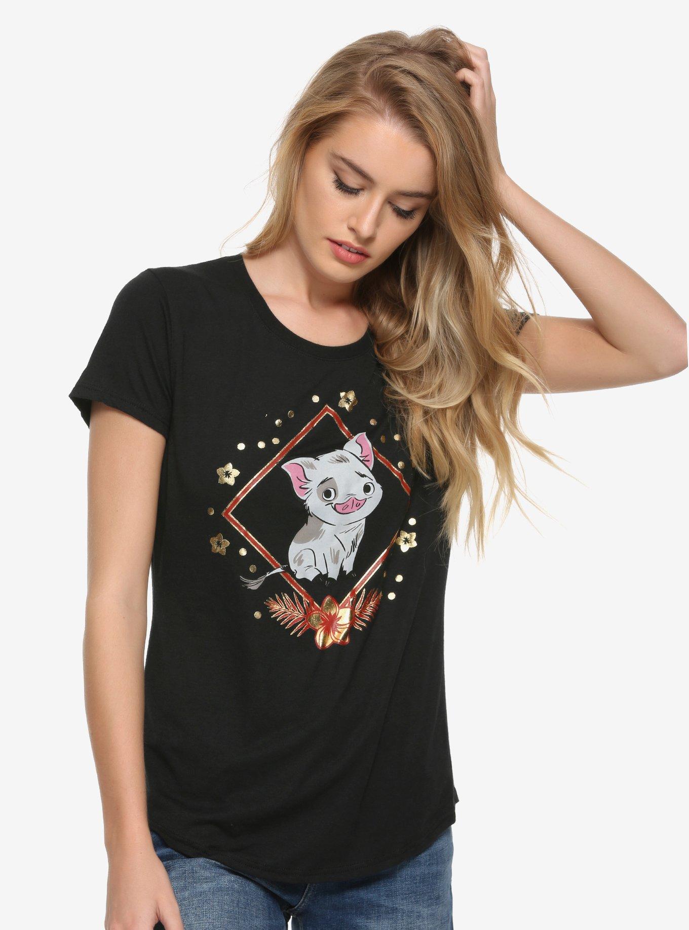 Disney Moana Pua Year Of The Pig T-Shirt - BoxLunch Exclusive, BLACK, hi-res