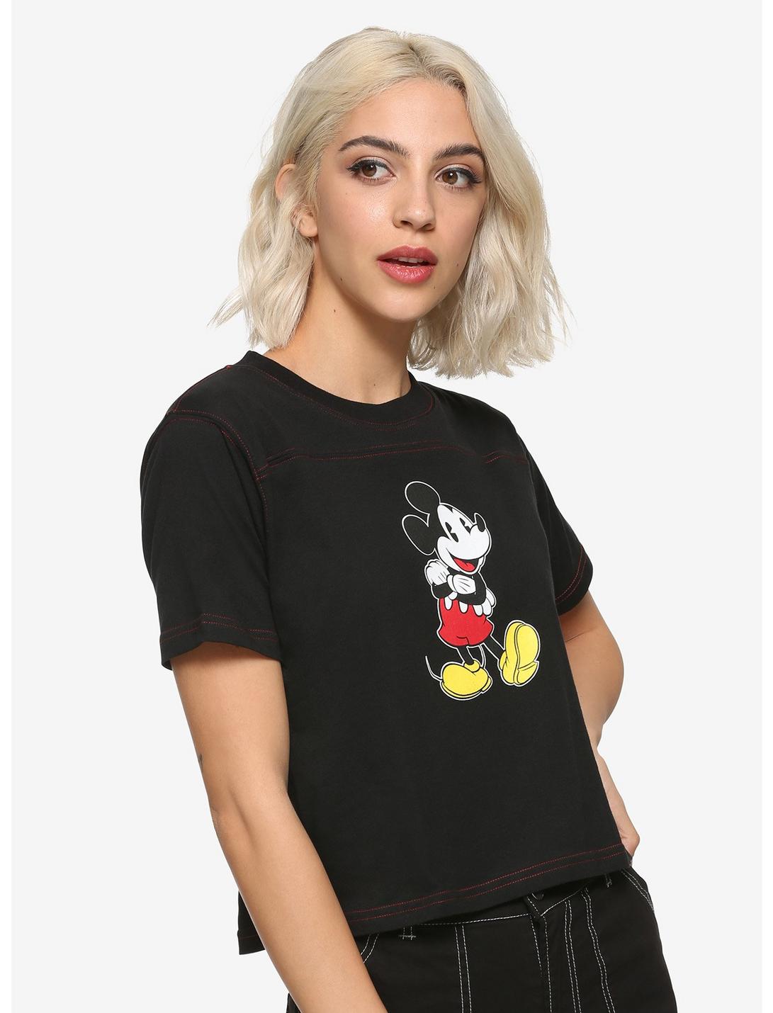 Disney Mickey Mouse Girls Crop T-Shirt, MULTI, hi-res
