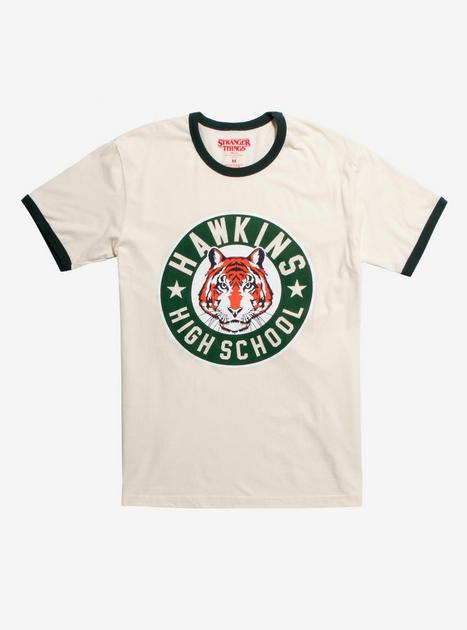 Stranger Things Boy's Retro Hawkins High School Tigers T-Shirt Gray