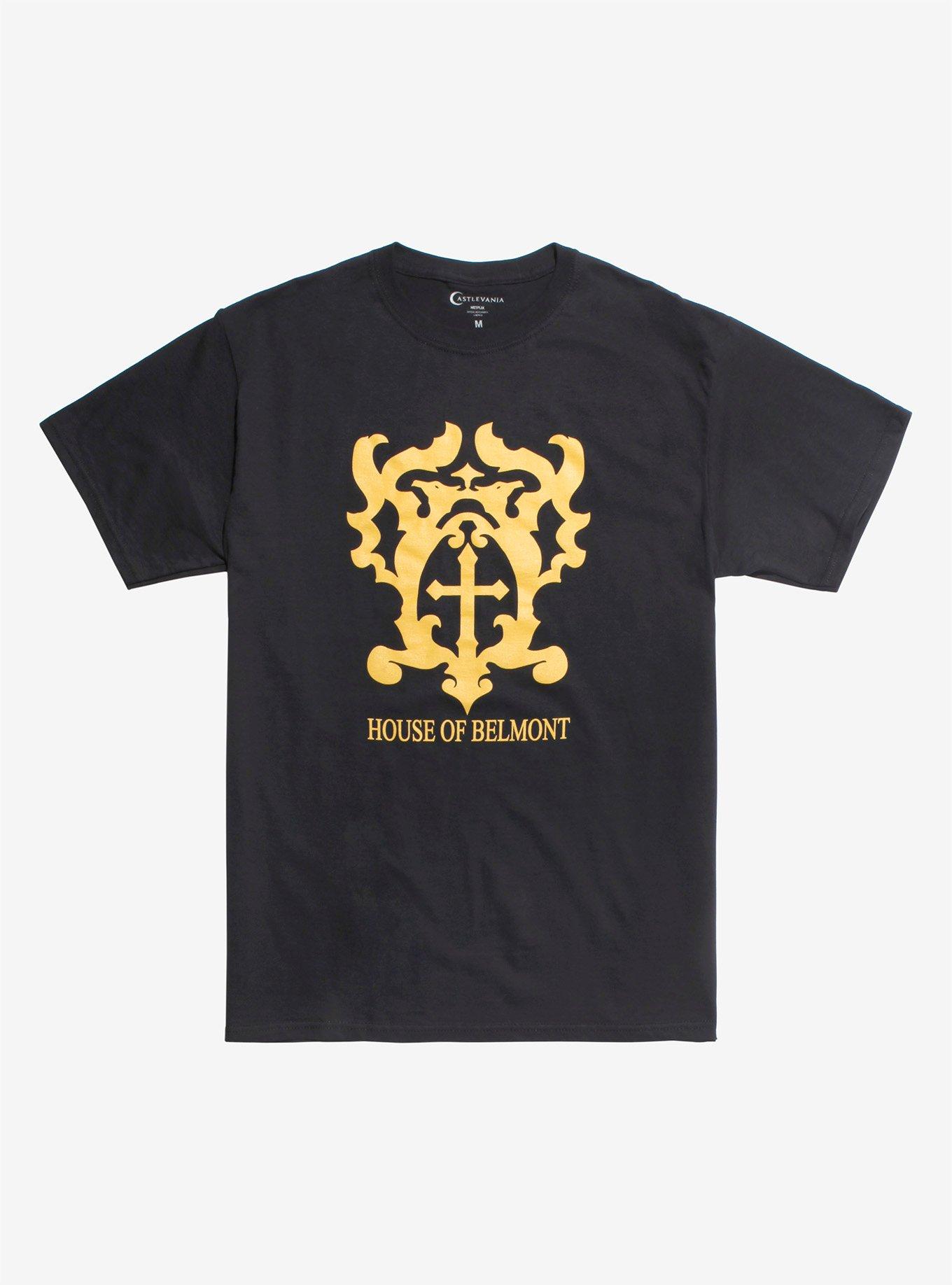 Castlevania House Of Belmont Crest T-Shirt, BLACK, hi-res