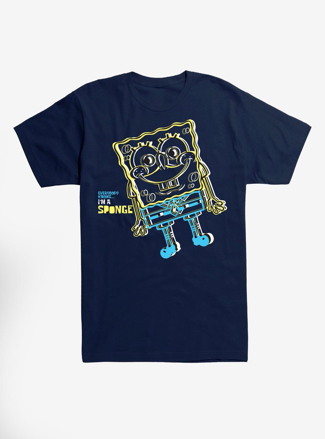 SpongeBob Iconic Outline T-Shirt - BLUE | Hot Topic
