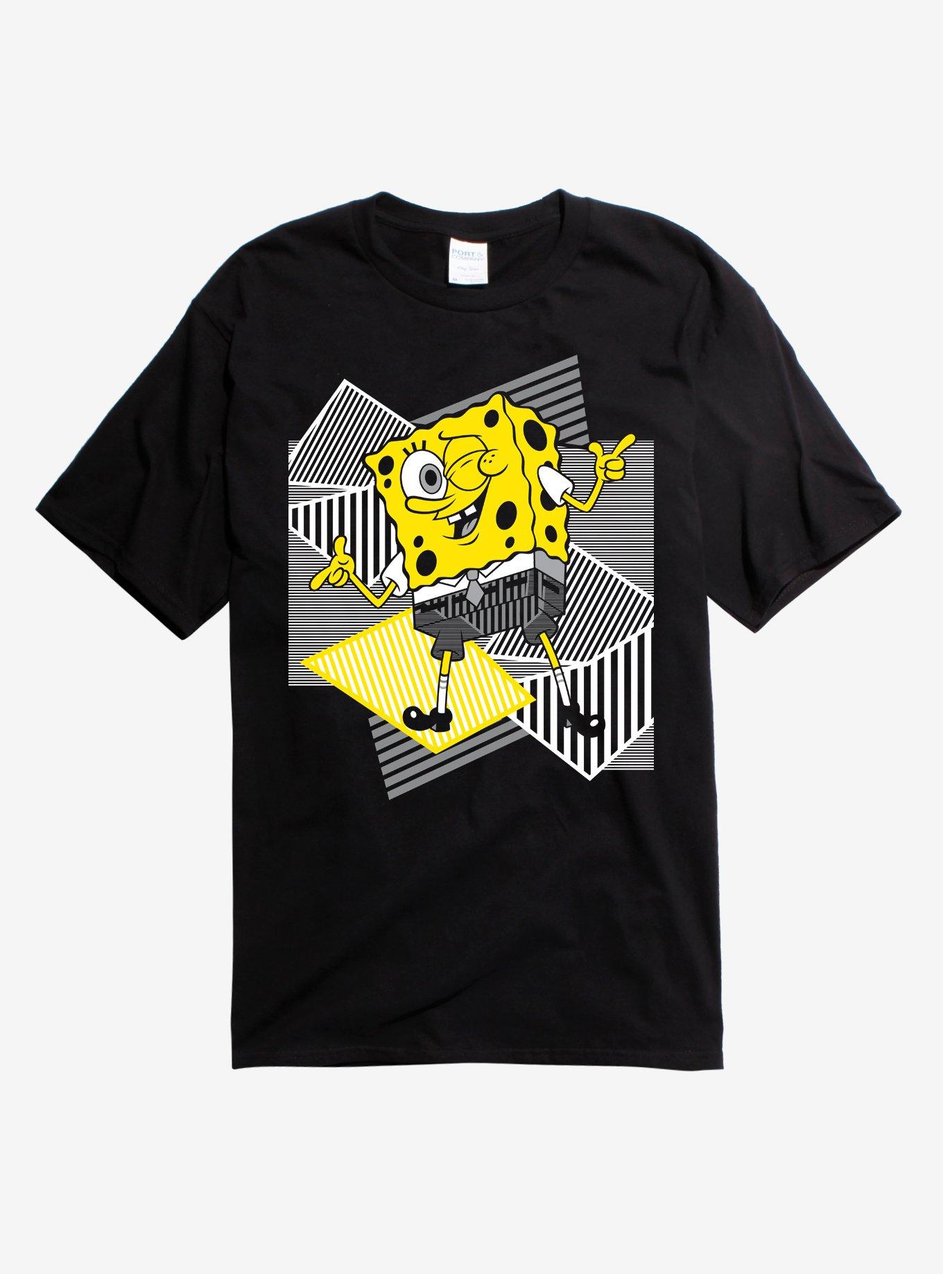 SpongeBob SquarePants Grayscale Patterns T-Shirt, , hi-res