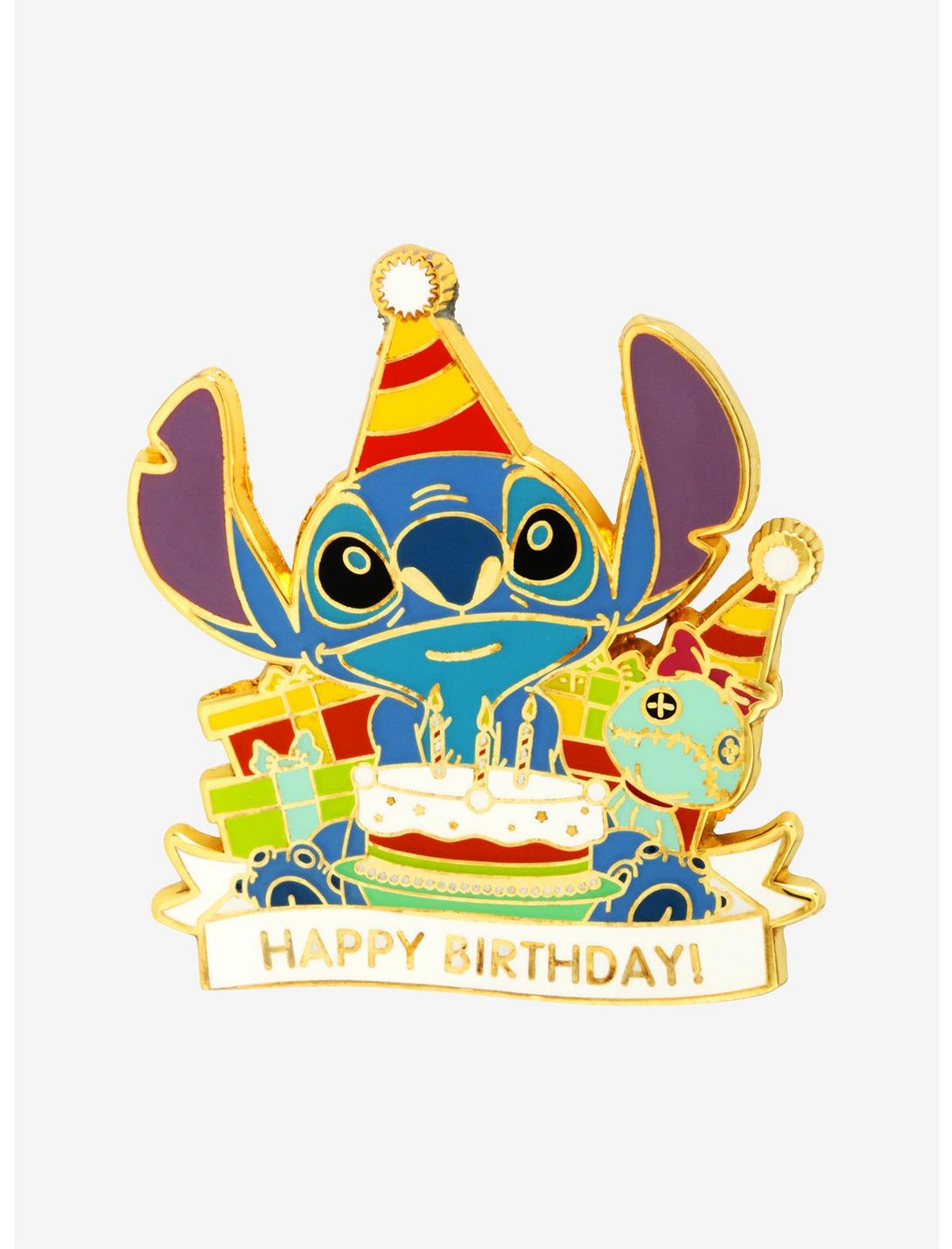 Disney Lilo & Stitch Birthday Enamel Pin - BoxLunch Exclusive, , hi-res