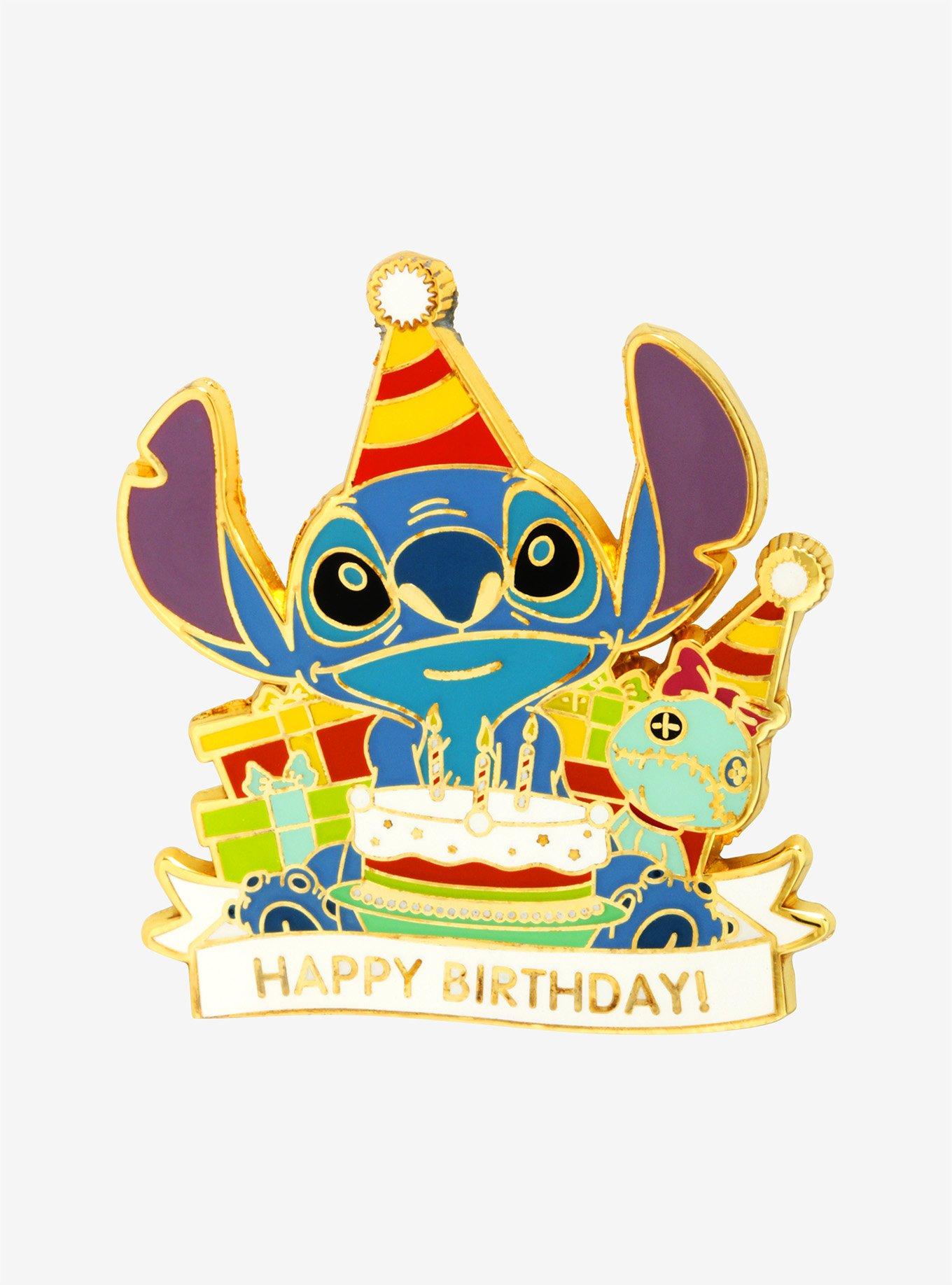 Disney Lilo & Stitch Birthday Enamel Pin - BoxLunch Exclusive, , hi-res
