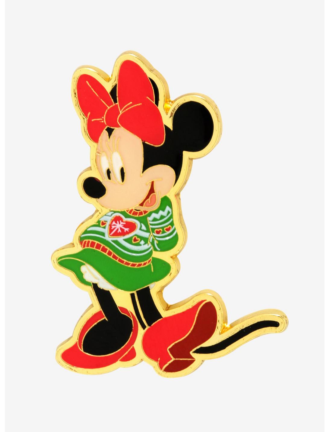 Disney Minnie Mouse Holiday Sweater Enamel Pin - BoxLunch Exclusive, , hi-res