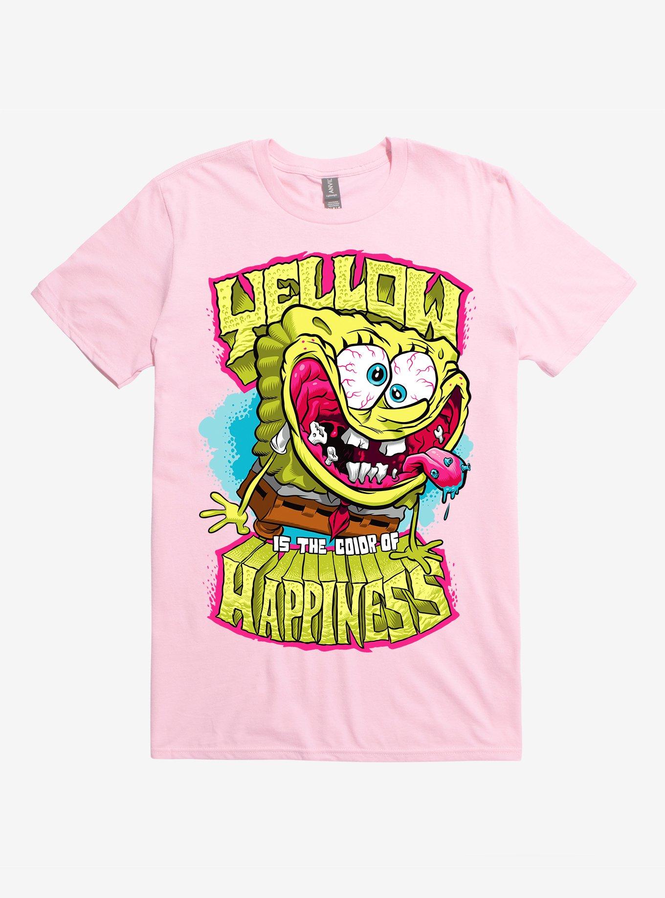 SpongeBob Patch Yellow T-Shirt, , hi-res