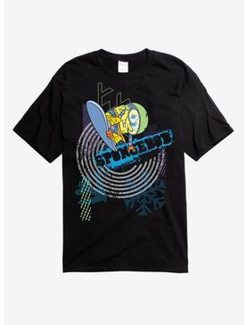 SpongeBob Snowboard Neon Black T-Shirt, , hi-res