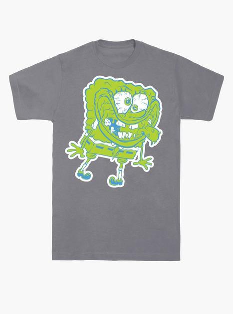 SpongeBob Green Icon T-Shirt - GREY | Hot Topic