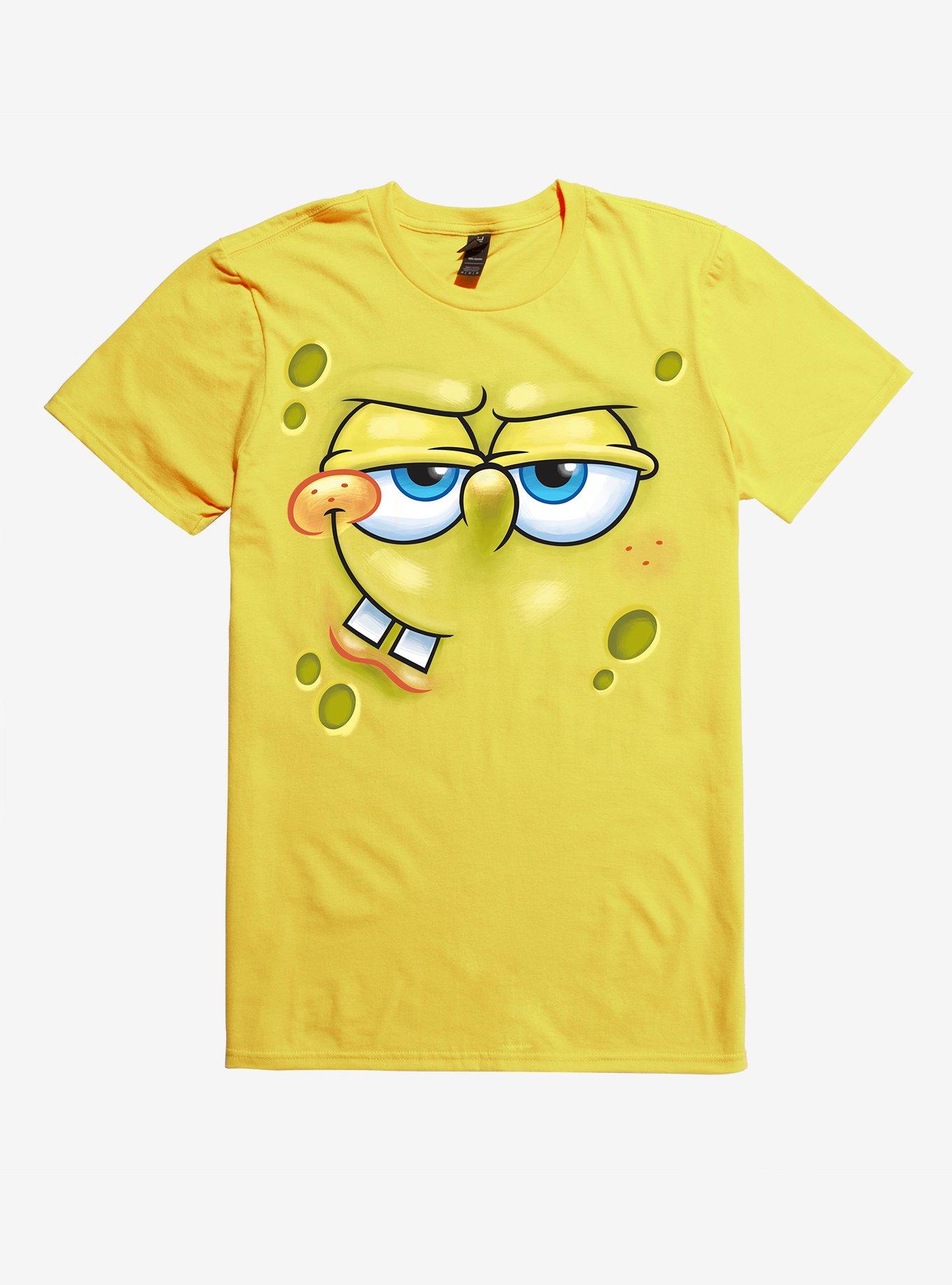 SpongeBob Face Smirk T-Shirt, SPRING YELLOW, hi-res
