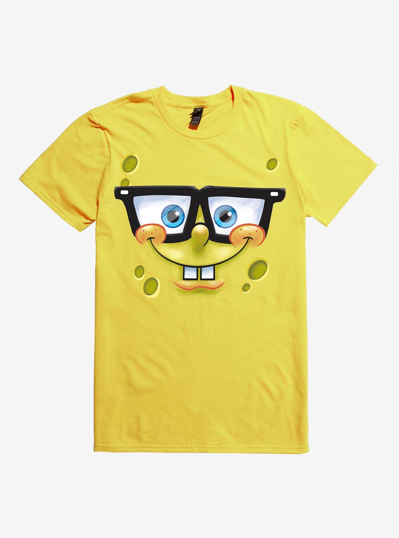 SpongeBob Face with Glasses T-Shirt, SPRING YELLOW, hi-res