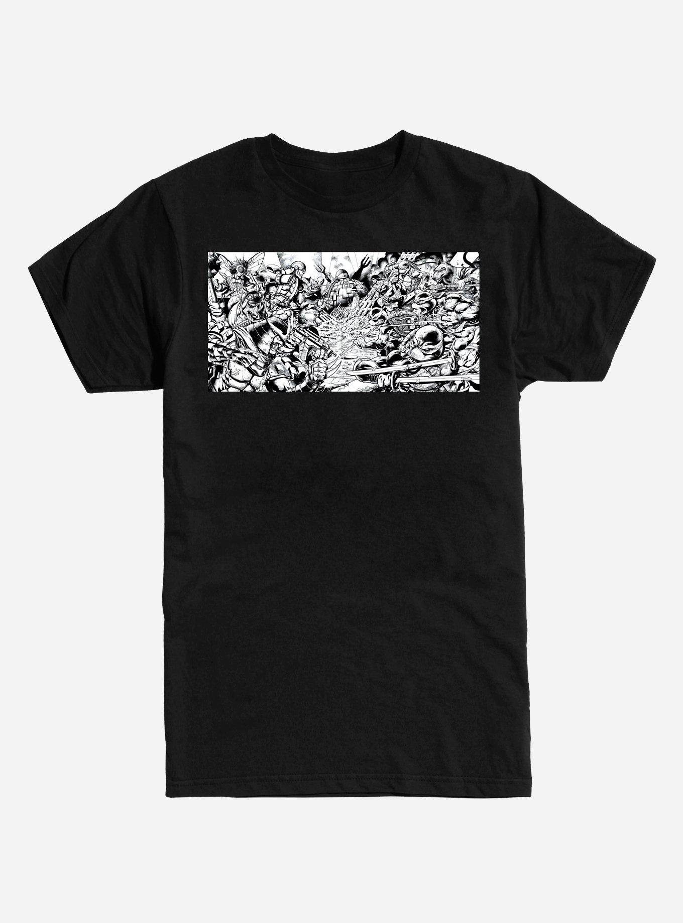 Teenage Mutant Ninja Turtles Black and White Battle T-Shirt, , hi-res
