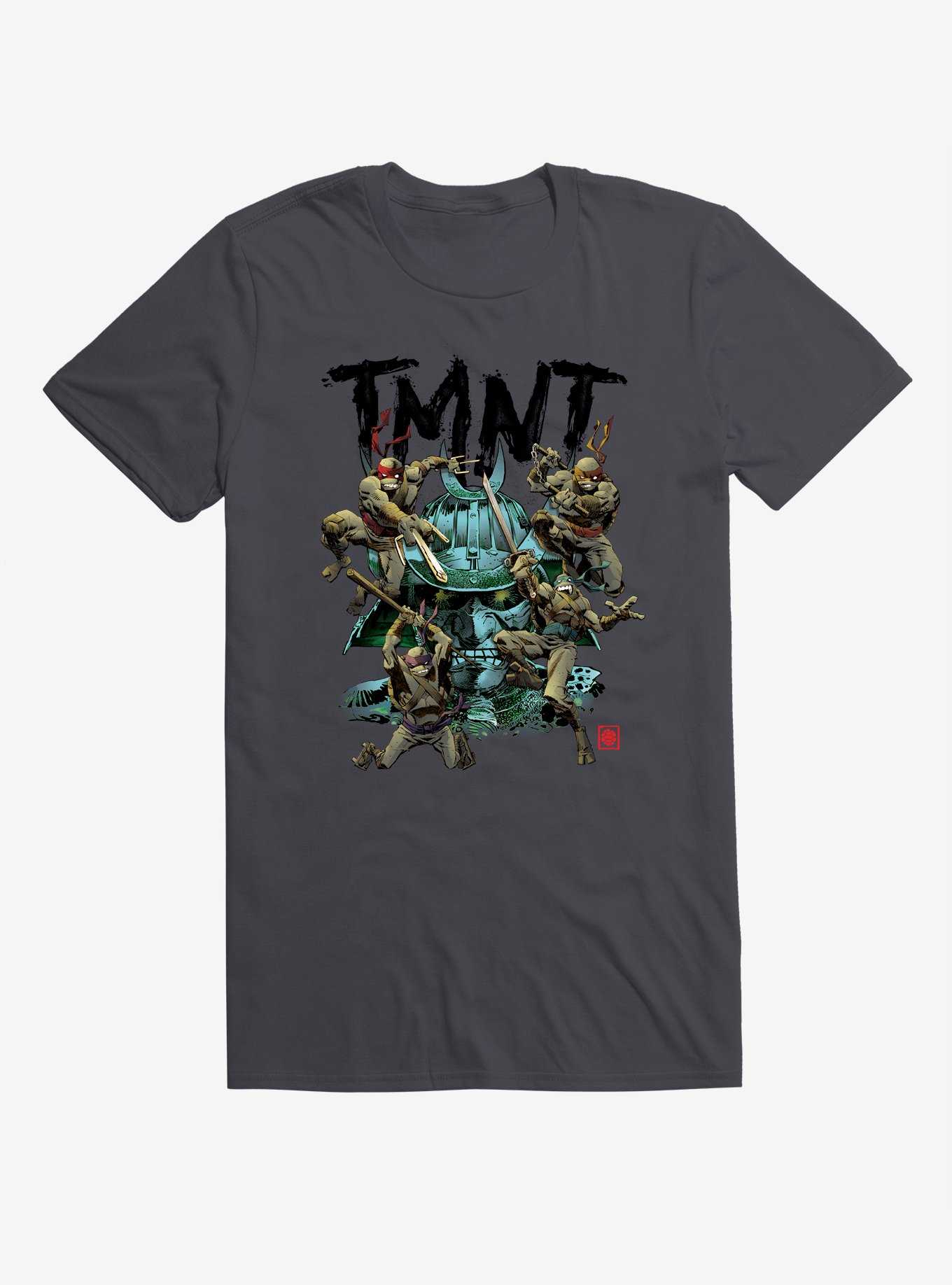 Teenage Mutant Ninja Turtles Group Fight Grey T-Shirt, , hi-res