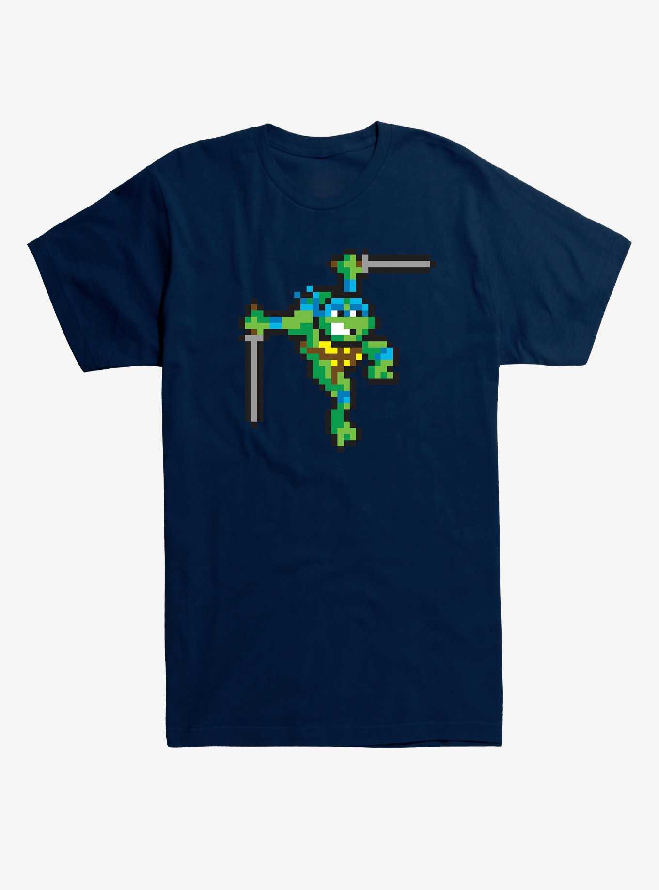 Teenage Mutant Ninja Turtles Pixel Art Leonardo Fight T-Shirt, , hi-res