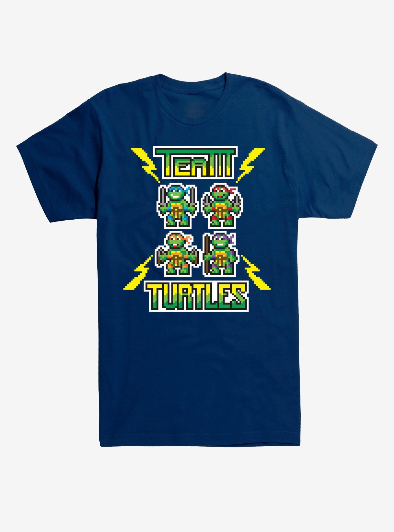 Teenage Mutant Ninja Turtles Pixel Art Group T-Shirt, NAVY, hi-res