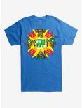 Teenage Mutant Ninja Turtles Pixel Art Group Battle Blue T-Shirt, ROYAL BLUE, hi-res