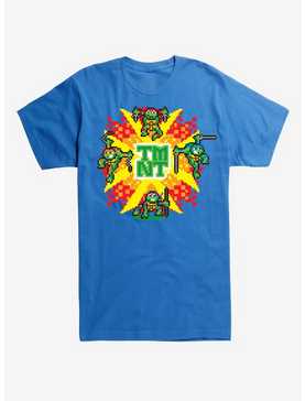 Teenage Mutant Ninja Turtles Pixel Art Group Battle Blue T-Shirt, , hi-res