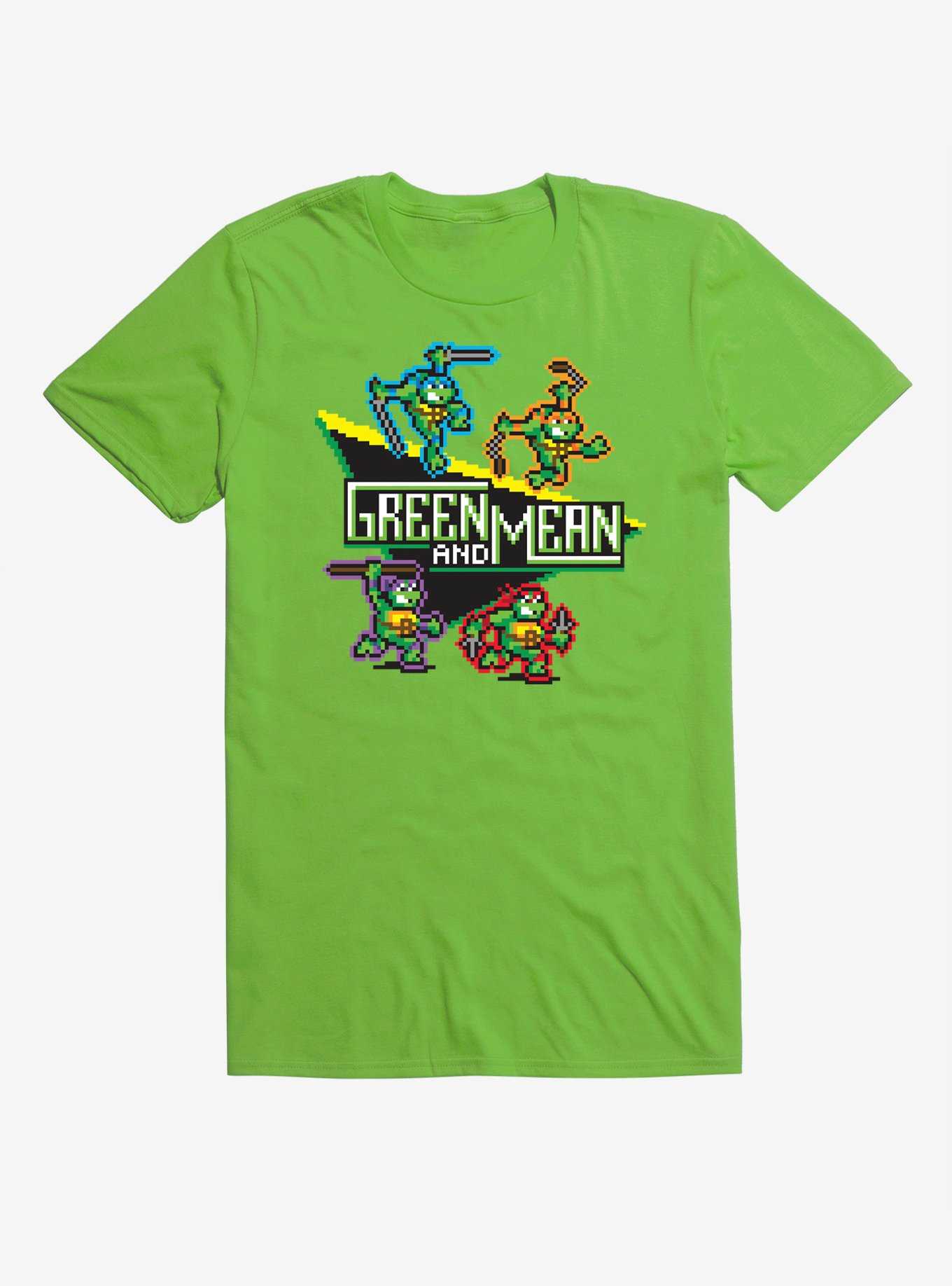 Teenage Mutant Ninja Turtles Pixel Art Green and Mean T-Shirt, , hi-res
