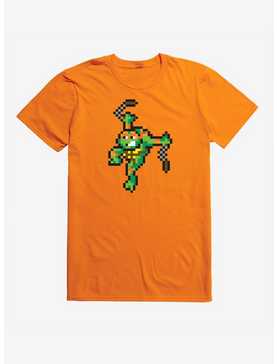 Teenage Mutant Ninja Turtles Pixel Art Michelangelo Fight T-Shirt, , hi-res
