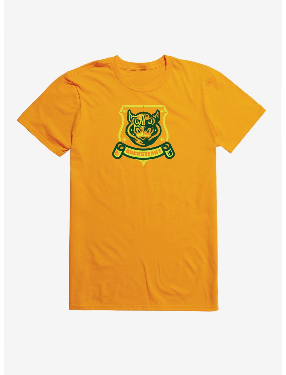 Teenage Mutant Ninja Turtles Rocksteady Logo T-Shirt, GOLD, hi-res
