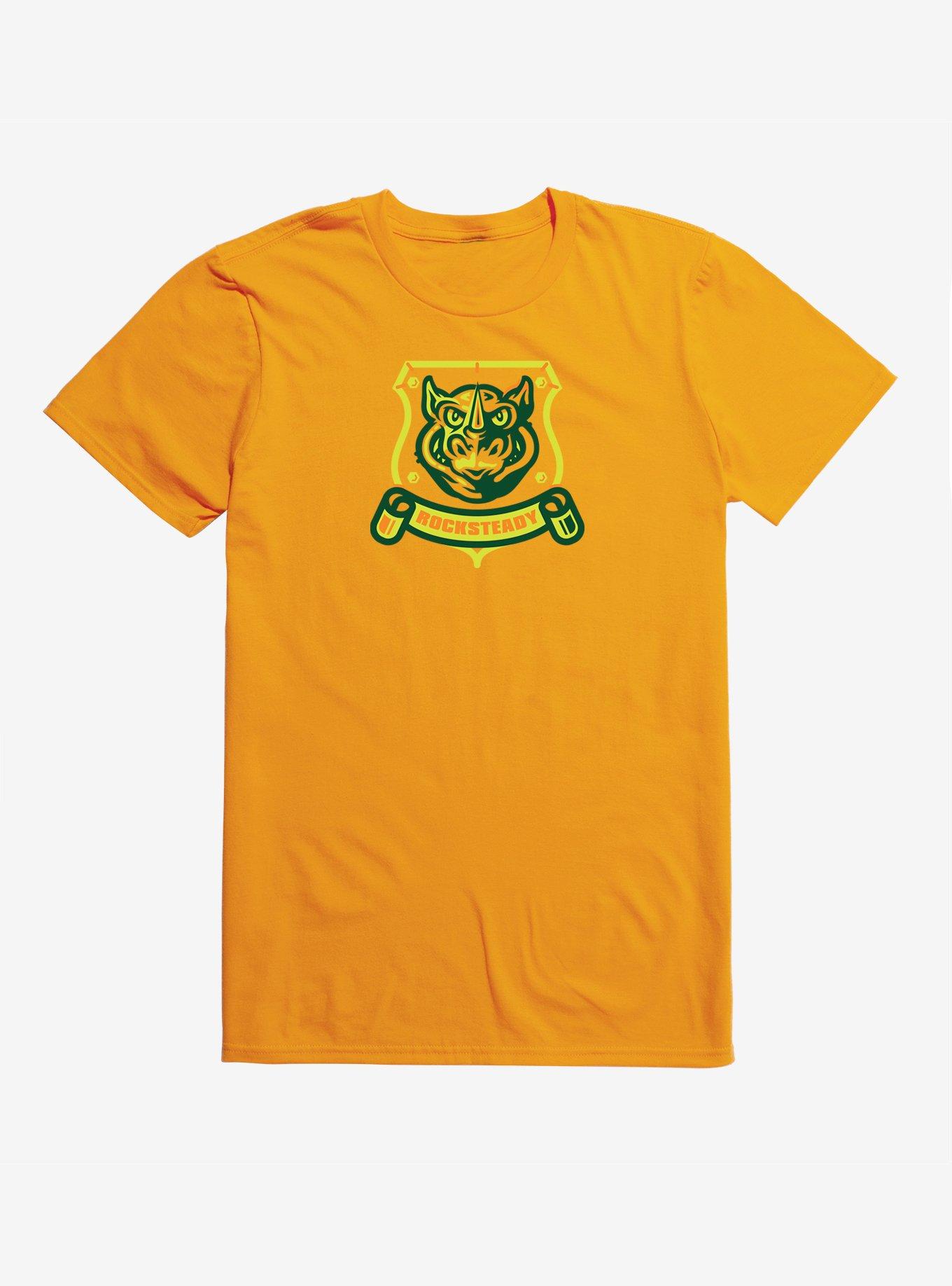 Teenage Mutant Ninja Turtles Rocksteady Logo T-Shirt, GOLD, hi-res
