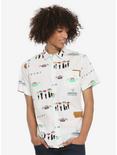 Friends Icons Woven Button-Up, WHITE, hi-res