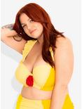 Disney Beauty And The Beast Belle Ruffle Swim Top Plus Size, YELLOW, hi-res