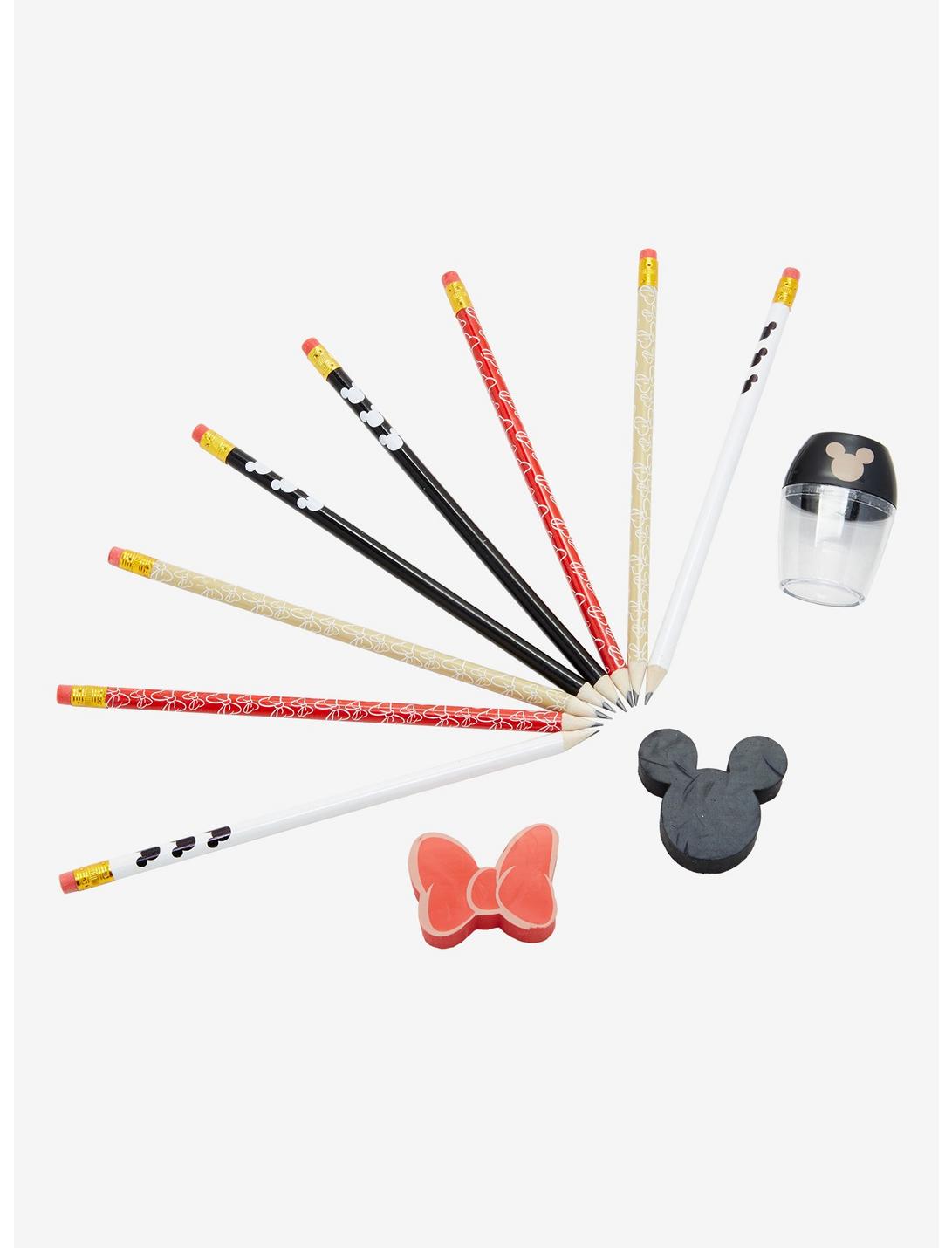 Disney Mickey Mouse & Minnie Mouse Pencil Set, , hi-res