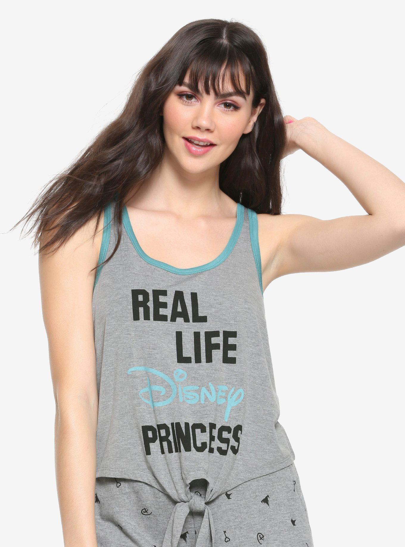 Her Universe Destination Disney Real Life Princess Tie-Front Girls Tank Top