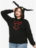 Disney Kingdom Hearts III Heartless Shadow Girls Hoodie Plus Size Hot Topic Exclusive, RED, hi-res
