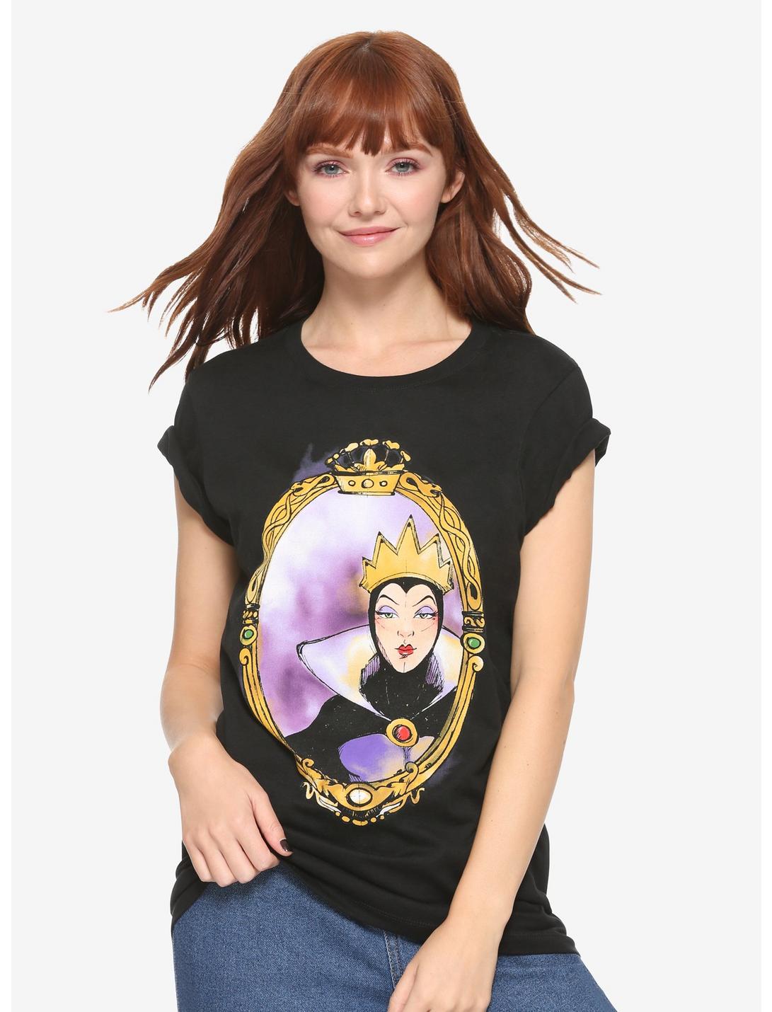 Disney Snow White And The Seven Dwarfs Evil Queen Mirror Girls T-Shirt, PURPLE, hi-res