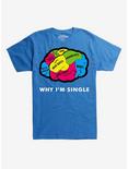 Why I'm Single Brain T-Shirt, ROYAL BLUE, hi-res