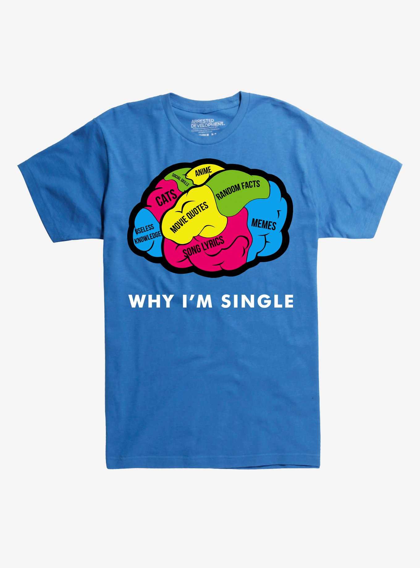 Why I'm Single Brain T-Shirt, , hi-res